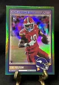 Tai Felton 2025 Panini Score RC End Zone Rookie 6/6 Green Rookie Rc Card - Picture 1 of 4