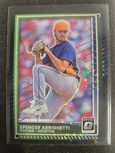 2025 Panini Donruss Baseball SPENCER ARRIGHETTI #47 ASTROS - Optic Black - Picture 1 of 2