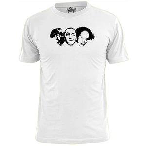 Camiseta divertida para hombre 3 chiflados silueta Moe Larry rizada - Imagen 1 de 2