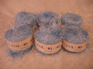 6 PLYMOUTH YARN COLORLASH 100% POLYESTER FUR 50G 220 YARDS #13 POWDER BLUE NEW - Picture 1 of 5