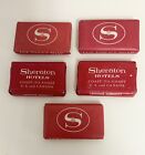 Lot of 5 Vintage Sheraton Lux Hotel Soap Bars Advertising 1950’s Travel MCM Red