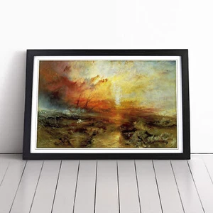 J.M.W. Turner The Slave Ship Wall Art Print Framed Canvas Picture Poster Decor - Picture 1 of 7