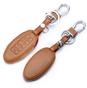 Funda de cuero PU con soporte para llavero remoto marrón de 5 botones apta para Nissan Altima - Imagen 1 de 10