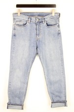 H&M Edition Jeans Mens W31 L27 Selvedge Fade Effect Tapered Fit Zip Fly