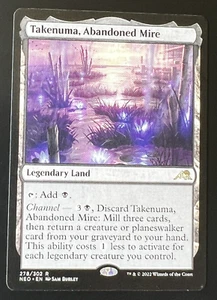Takenuma, fango abandonado 278 Magic The Gathering Kamigawa: Neon Dynasty (NEO) raro casi nuevo - Imagen 1 de 2