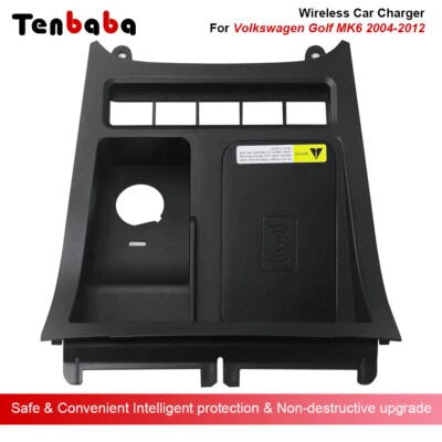 Wireless Charger Center Console Qi Fast Charging For Volkswagen Golf MK6 2004-12 - Image 1 of 4