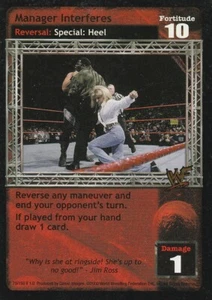 WWE: Manager Interferes [Played] card type Reversals Raw Deal Wrestling WWF - Picture 1 of 1