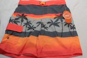 New! Boy's wonder nation medium 8 swim trunks shorts pockets UPF 50+ Quick dry - Picture 1 of 5