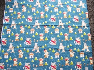 STOFFCOUPON KINDERMOTIVE BLAUER HINTERGRUND GEFIEDERT -159 cm x 75 cm - TIS 70 - Bild 1 von 3