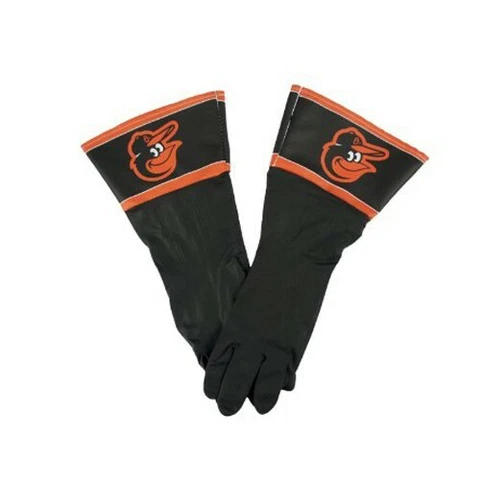 TWO (2) PAIR OF BALTIMORE ORIOLES LATEX CLEANING GLOVES FROM LITTLE EARTH Cover