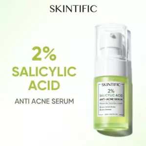 SKINTIFIC 2% Salicylic Acid ANTI-ACNE SERUM Calms Acne Redness & Bumps - 20ml - Picture 1 of 6