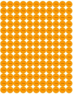 Orange Essential Oil Bottle Cap Stickers - Picture 1 of 2