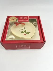 Lenox Heart with Ribbon Holiday Love Christmas Candy Dish 4” - Picture 1 of 9