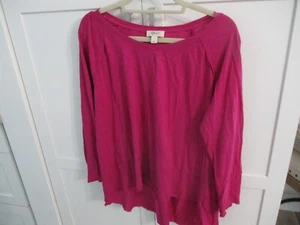 style & co Camisa Moderna Rosa Manga Larga Grande - Imagen 1 de 4