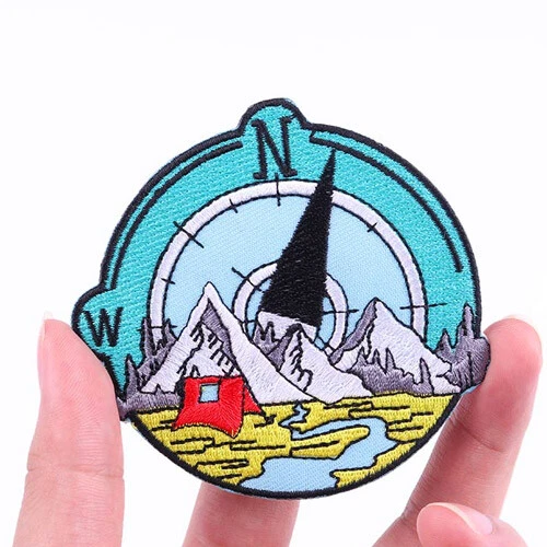 Brújula Parche -geocaching Parche Caminar Cupón Excursión Planchar Brújula - Imagen 1 de 1