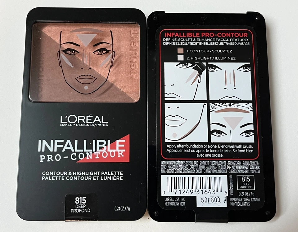 2 Loreal Infallible Pro Contour & Highlight Palette 815 DEEP. - Image 1 of 1