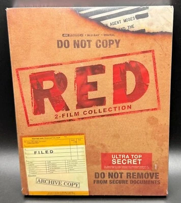 RED I & II WALMART EXCLUSIVE DOLBY VISION ATMOS 4K UHD BLURAY STEELBOOK *SEALED* - Image 1 of 4