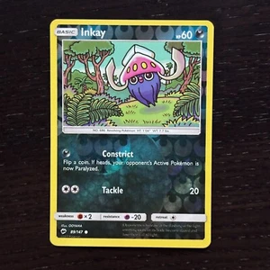 Inkay 89/147 Pokemon Burning Shadows Sun & Moon Reverse Holo Common Card NM - Picture 1 of 2