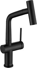 AguaStella® Matte Black Kitchen Sink Bar Faucet w/ Pull Down Sprayer + GIFT