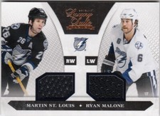 2010-11 Panini Luxury Suite Dual Jersey #94- MARTIN ST. LOUIS & RYAN MALONE /599