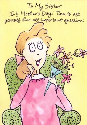 Funny MOTHER'S DAY Card FOR SISTER, Send Kids To The Moon — Gibson Greetings + ✉ - Image 1 of 4