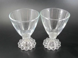 Anchor Hocking Berwick-Boopie JUICE WINE GLASSES Clear Set of 2 Vintage - Picture 1 of 6