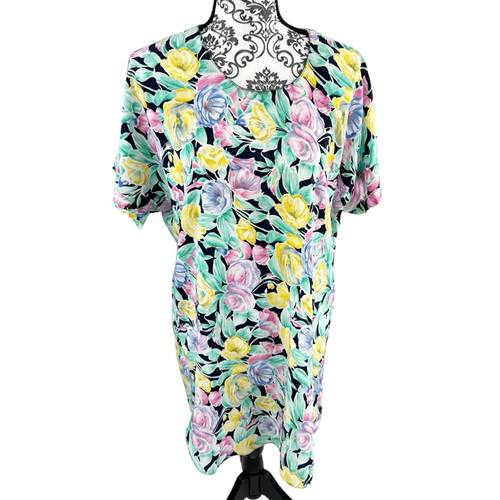 Abito tunica Christian Dior Saks Fifth Avenue floreale XL