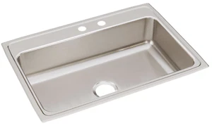 Elkay Lustertone Stainless Steel Single Bowl Drop-in Kitchen Sink - LR3122MR2 - Picture 1 of 11