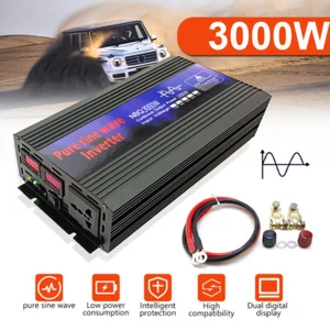 Wechselrichter Reiner Sinus Inverter 12V/ 24V auf 220V 3000W Spannungswandler - Afbeelding 1 van 14