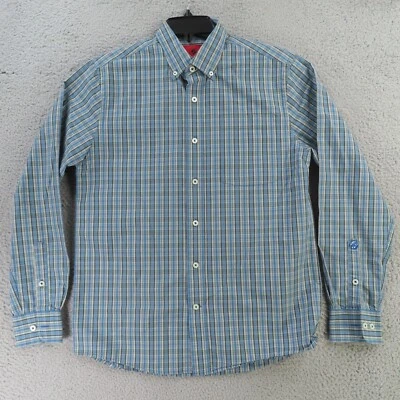 Southern Proper Shirt  Mens Small Blue Brown Check Long Sleeve Button Up - Image 1 of 4
