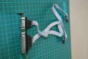 serial port DB9 DB25 COM RS-232 male ribbon cable bracket PC motherboards - Picture 1 of 3