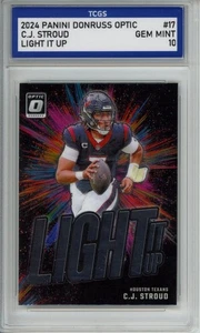 2024 PANINI DONRUSS OPTIC LIGHT IT UP #17 C.J. STROUD TCGS GEM MINT 10 - Picture 1 of 2