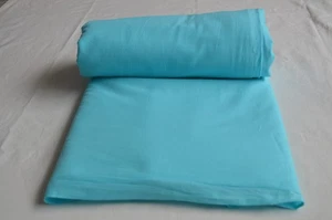 Sky Blue Solid Plain Fabric Material 100% Pure Cotton Fabric 10 Yard ZK-89 - Picture 1 of 11