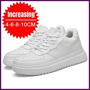 PDEP Neu Höhenerhöhende Schuhe für Herren 10cm Invisible Elevator Sneaker Weiß - Bild 1 von 27