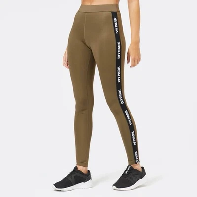 Ivy Park Green Side Tape Logo Leggings XS - Image 1 of 4