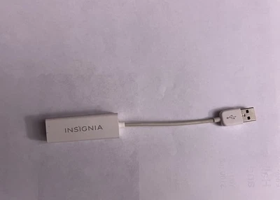 Insignia NS-PU98505 White USB 2.0 to Ethernet adaptador For Windows & Mac - Image 1 of 3
