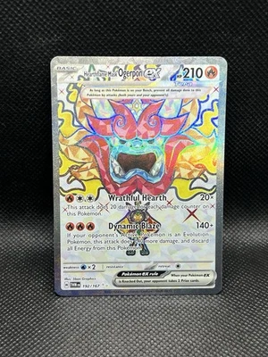 Hearthflame Mask Ogerpon ex 192/167 ULTRA RARE HOLO Twilight Masquerade Pokemon - Image 1 of 3