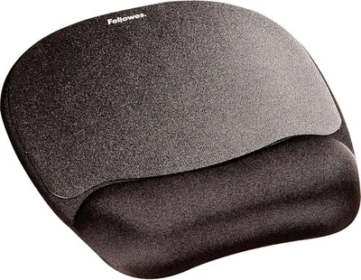 Fellowes Memory Foam Mouse Pad/Wrist Rest- Black (9176501) Pack of 1,  - Image 1 of 4