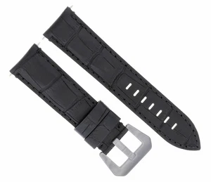 22MM LEATHER WATCH STRAP FOR TUDOR BLACK BAY HERITAGE 79220R,70330,79360N BLACK - Picture 1 of 6