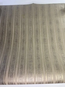 Vintage Wallpaper Roll Albert Van Lunt & Co. Gold Foil Striped 27”x45’ - Picture 1 of 4