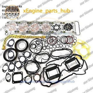 Kit guarnizioni motore 6UZ1 1-87813619-0 1-87813696-4 adatte per ricambi motore Isuzu - Foto 1 di 7