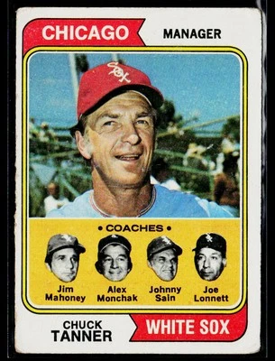 White Sox Manager Field Leaders Chuck Tanner 1974 Topps #221 Chicago White Sox - Image 1 of 2