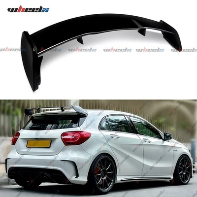 WHEELX FOR MERCEDES BENZ A-CLASS W176 13-18 ROOF SPOILER WING GLOSS BLACK A45 STYLE