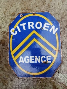 PORCELIAN CITROEN ENAMEL SIGN SIZE 12X7 INCHES - Picture 1 of 2