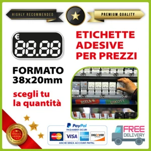 ETICHETTE adesive per PREZZI sigarette tabacchi CARTELLINI SEGNA PREZZO scaffale - Picture 1 of 3