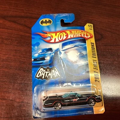 Batimóvil de TV Hot Wheels 2007 primeras ediciones 15 de 36 Batman sin usar, en caja Foto 1 de 4
