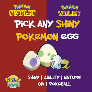 ✨Custom Pokemon Egg ✨Shiny ✨Indigo Disk Release ✨ Any 6 IV ✨ Scarlet and Violet