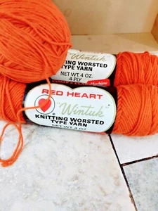 3-RED HEART CLASSIC WINTUK 4 PLY 4 OZ Pantile Brown - Picture 1 of 3