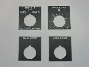 CUSTOM ENGRAVED PUSHBUTTON NAMEPLATE allen bradley s&s automation direct 22mm - Picture 1 of 5
