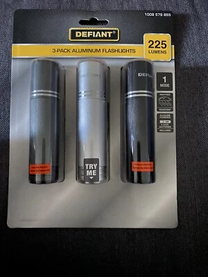 DEFIANT 3-PAK 250 LÚMENES LINTERNAS ULTRA HAZ-Resistente a la intemperie Foto 1 de 2